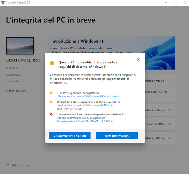 verifica integrita pc